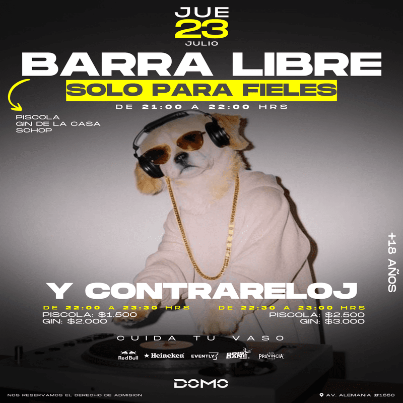 Domo: BARRA LIBRE - SOLO FIELES image}